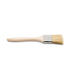 3" Wide Flat Brush with Natural Bristles and Wooden Handle
