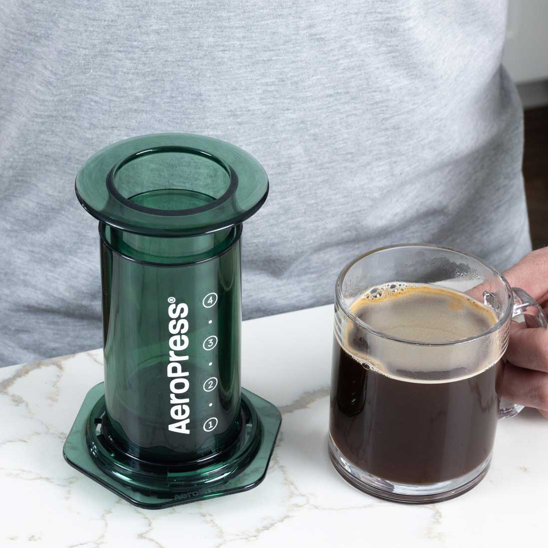 AeroPress Clear Coffee Maker - Green