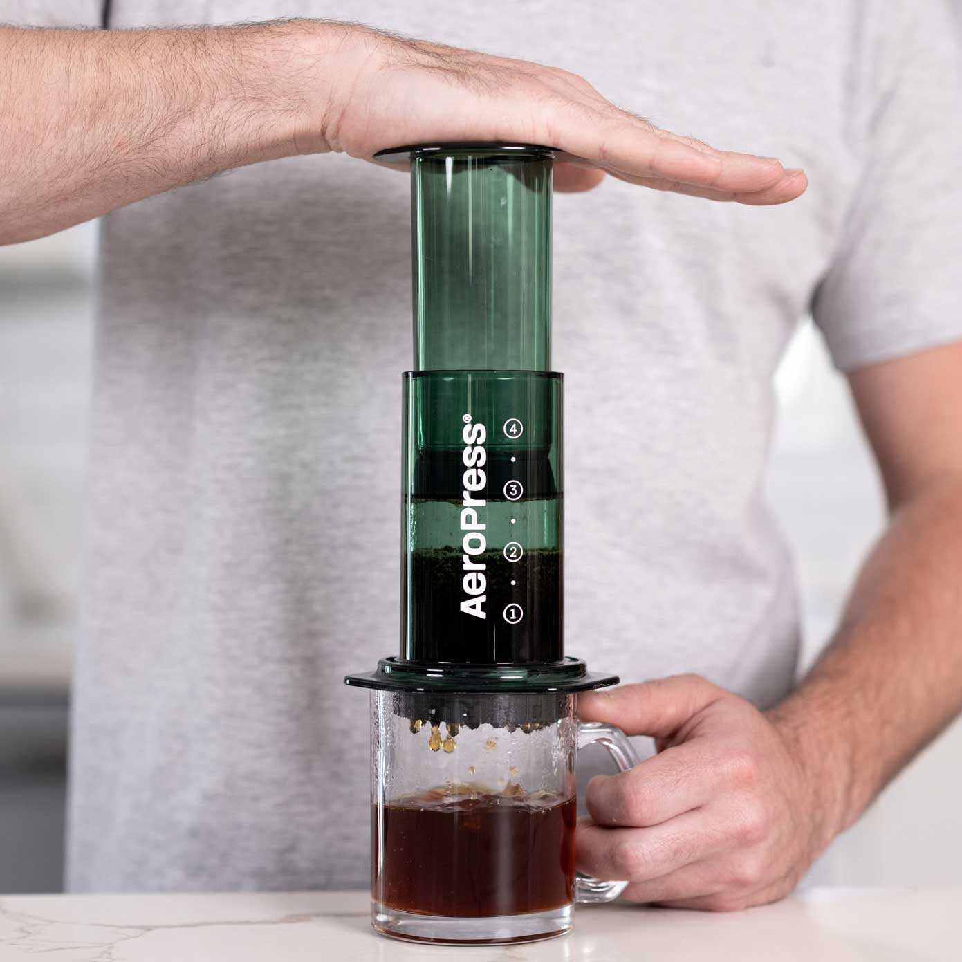 AeroPress Clear Coffee Maker - Green