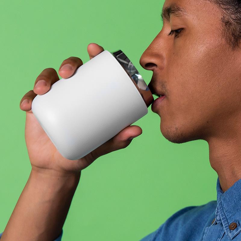 12 oz Carter Wide Travel Mug - White