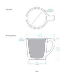 10oz Lino Diner Coffee Mug - Lotus