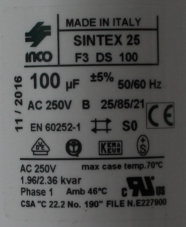 100 µf Start Capacitor