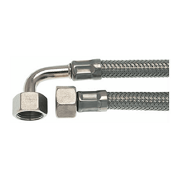 3/8" F 90° x 3/8" F 150 cm Stainless Steel Supply Line