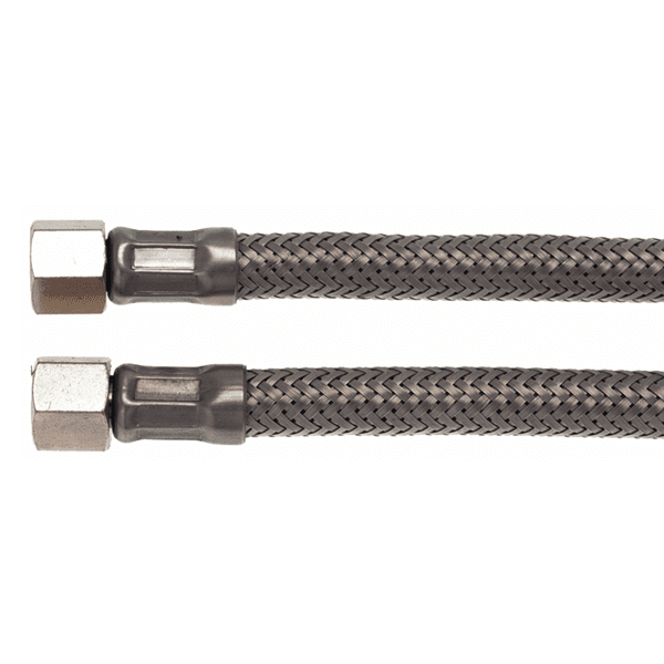 1/8" F x 1/8" F 37 cm Stainless Steel Flex Hose